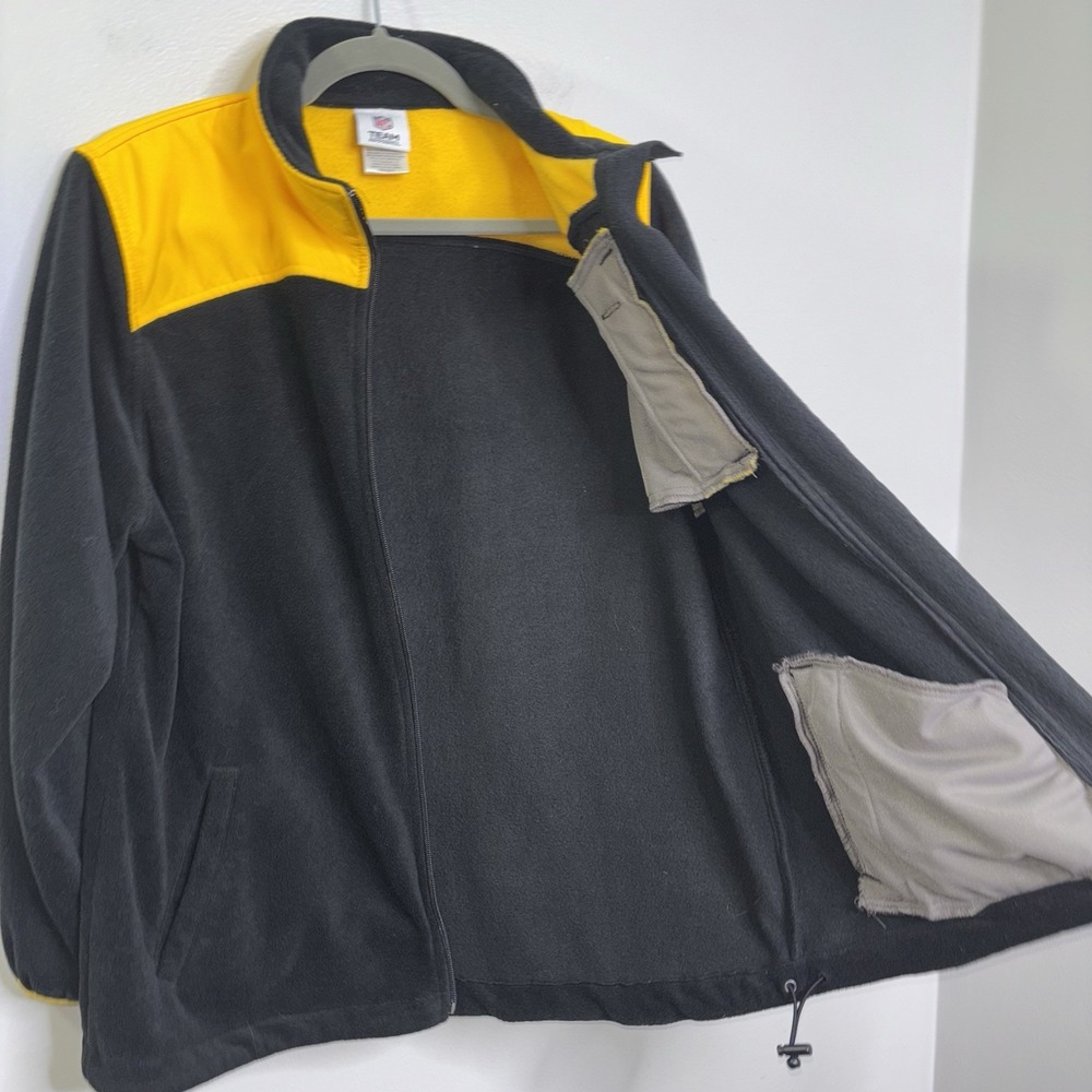PITTSBURGH STEELERS NFL TEAM APPAREL FULL ZIP FLEECE JACKET Size Large - Picture 4 of 6